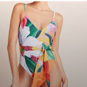 NWOT Mara Hoffman Gamela Floral One-Piece Swimsuit M